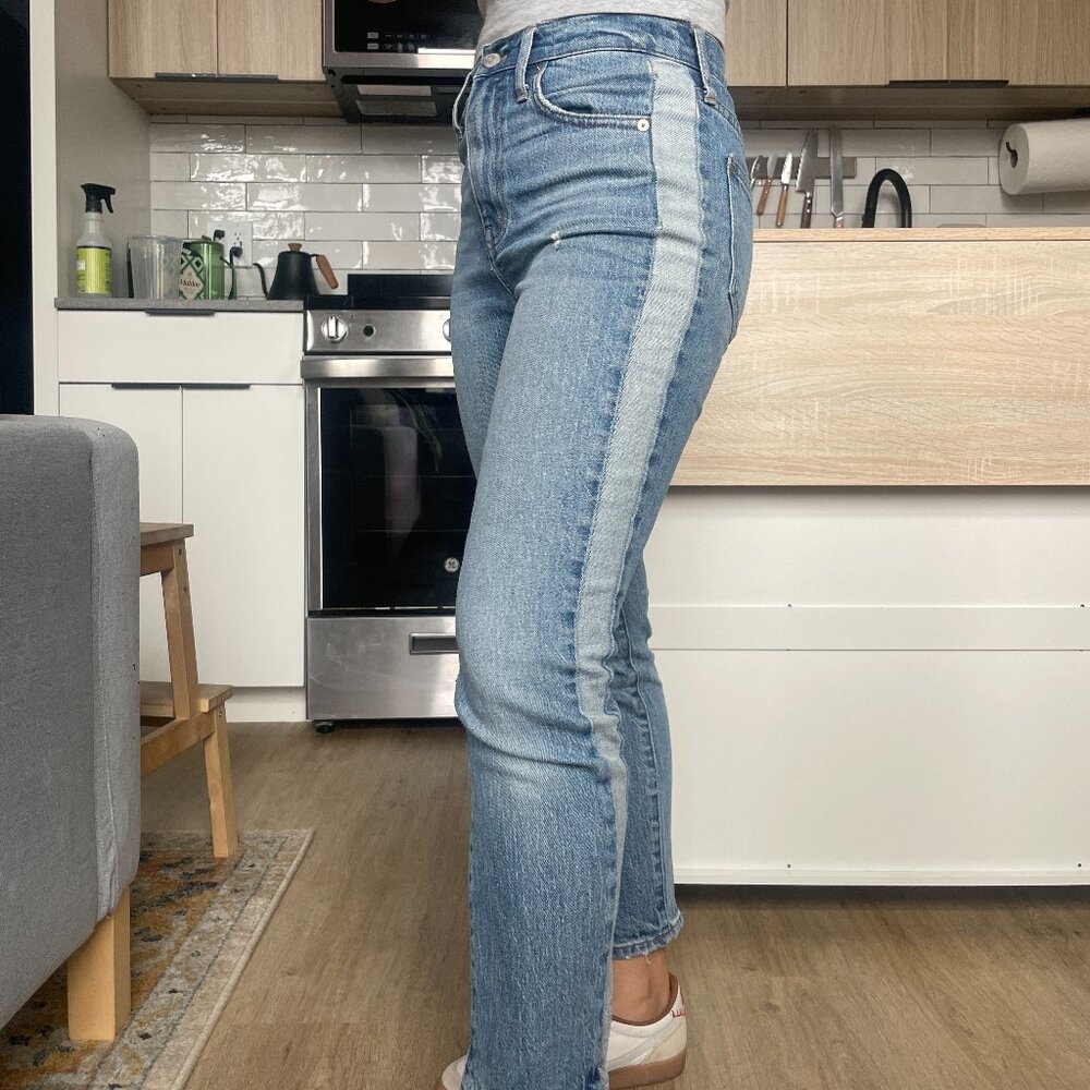 Madewell Slim Crop Boyjean in Tuxedo Stripe (26)